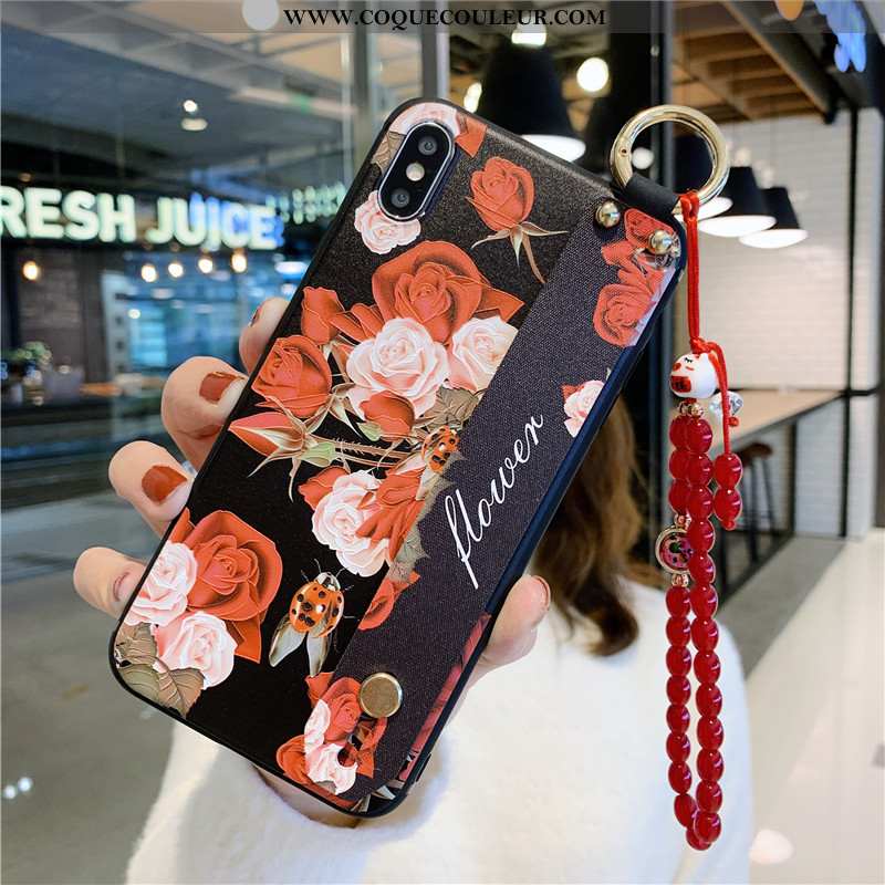 Coque iPhone Xs Max Protection Étui Coque, Housse iPhone Xs Max Vintage Bracelet Noir