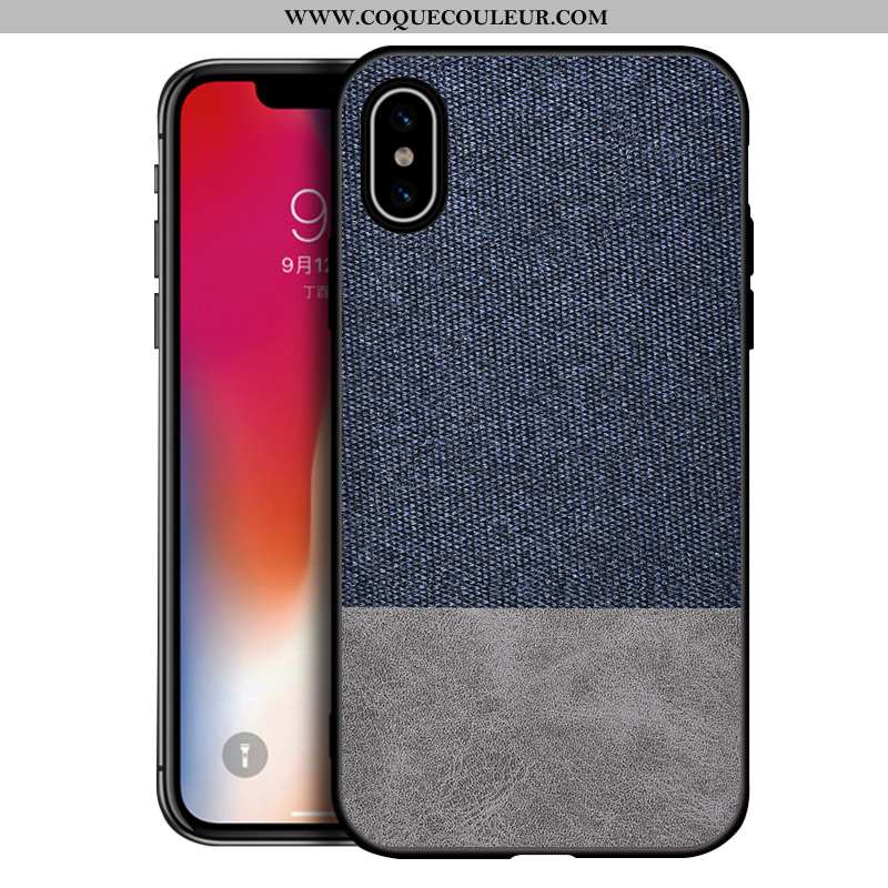 Housse iPhone Xs Max Protection Silicone Fluide Doux, Étui iPhone Xs Max Délavé En Daim Nouveau Gris