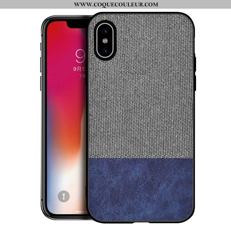 Housse iPhone Xs Max Protection Silicone Fluide Doux, Étui iPhone Xs Max Délavé En Daim Nouveau Gris