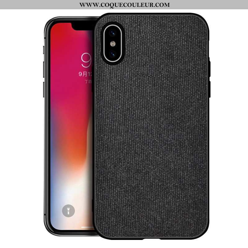 Housse iPhone Xs Max Protection Silicone Fluide Doux, Étui iPhone Xs Max Délavé En Daim Nouveau Gris