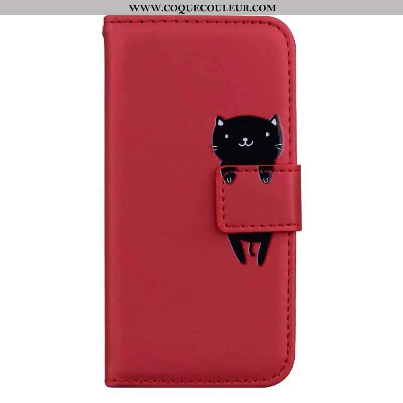 Coque iPhone Xs Max Protection Animal Cuir, Housse iPhone Xs Max Charmant Rouge