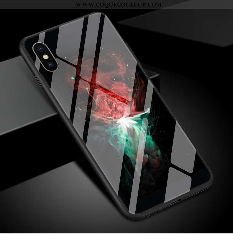 Étui iPhone Xs Max Créatif Tendance Art, Coque iPhone Xs Max Original Élégant Noir