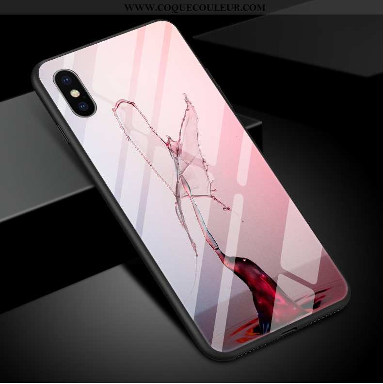 Étui iPhone Xs Max Créatif Tendance Art, Coque iPhone Xs Max Original Élégant Noir