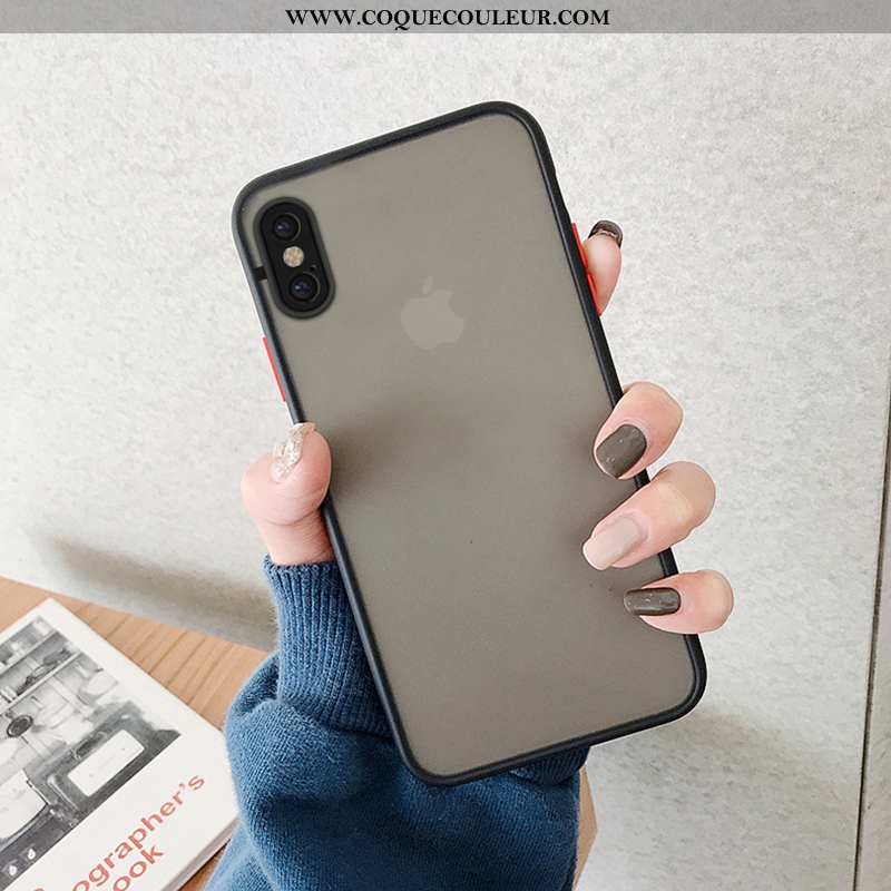 Étui iPhone Xs Max Silicone Personnalité Net Rouge, Coque iPhone Xs Max Protection Nouveau Bleu