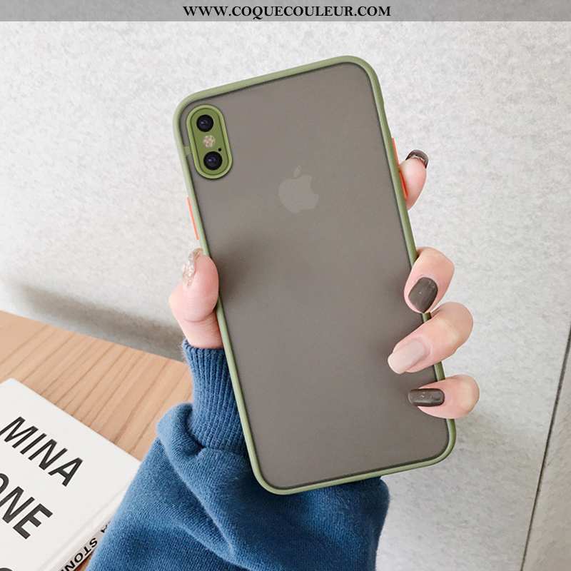 Étui iPhone Xs Max Silicone Personnalité Net Rouge, Coque iPhone Xs Max Protection Nouveau Bleu