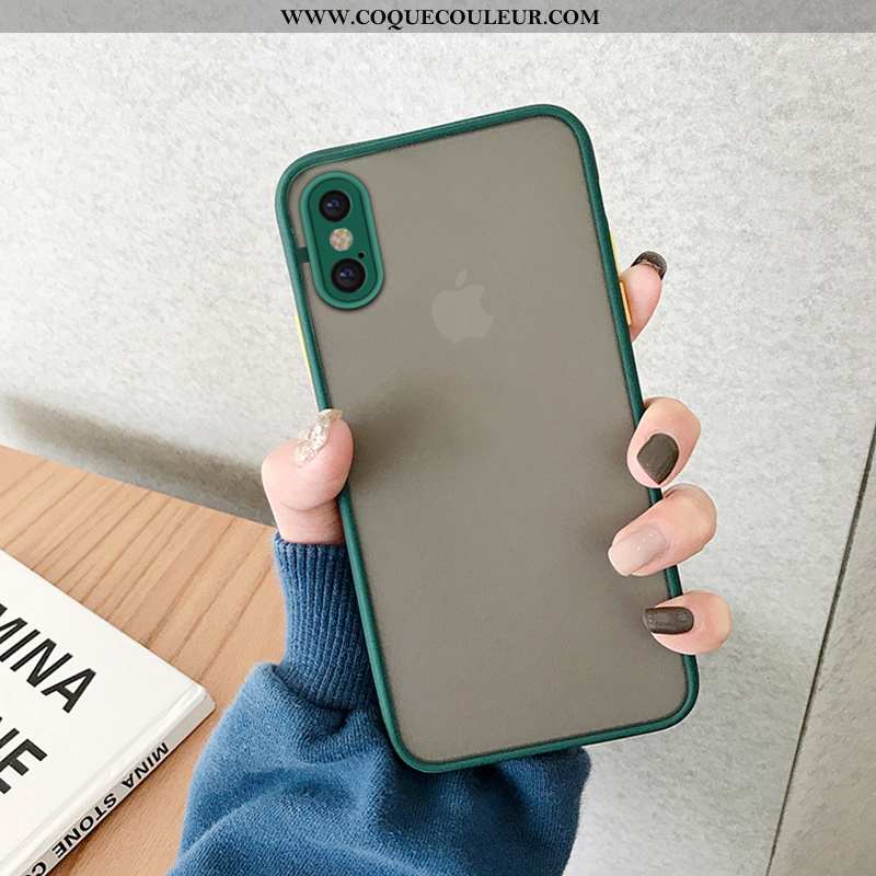 Étui iPhone Xs Max Silicone Personnalité Net Rouge, Coque iPhone Xs Max Protection Nouveau Bleu