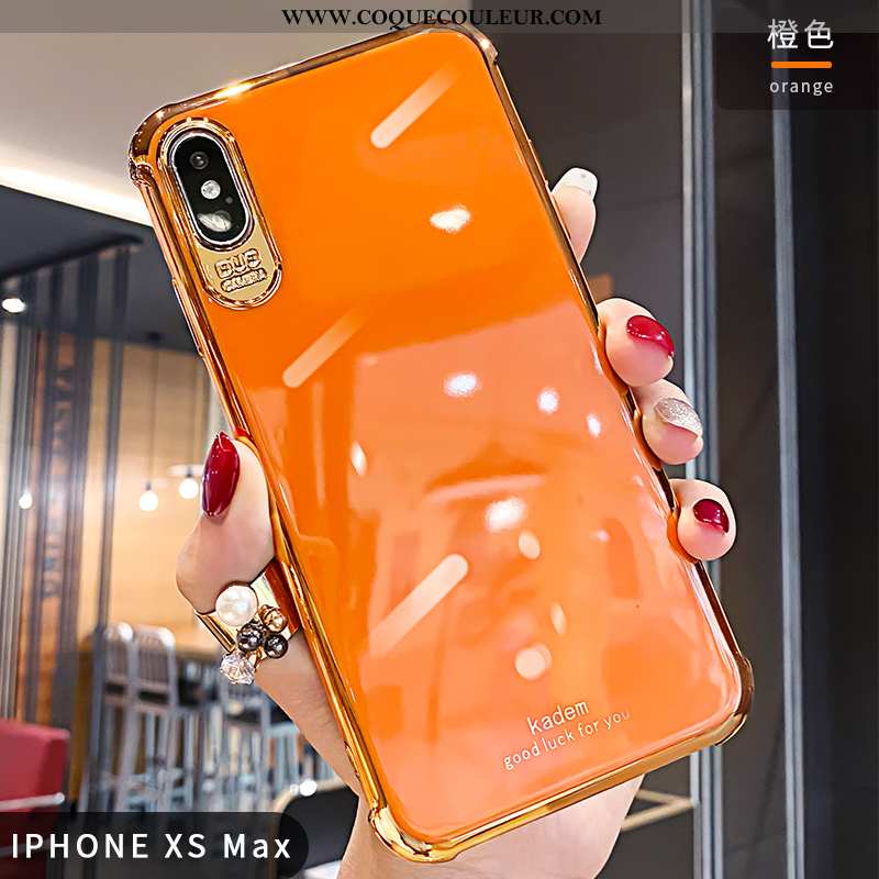 Étui iPhone Xs Max Personnalité Silicone Tendance, Coque iPhone Xs Max Créatif Luxe Verte