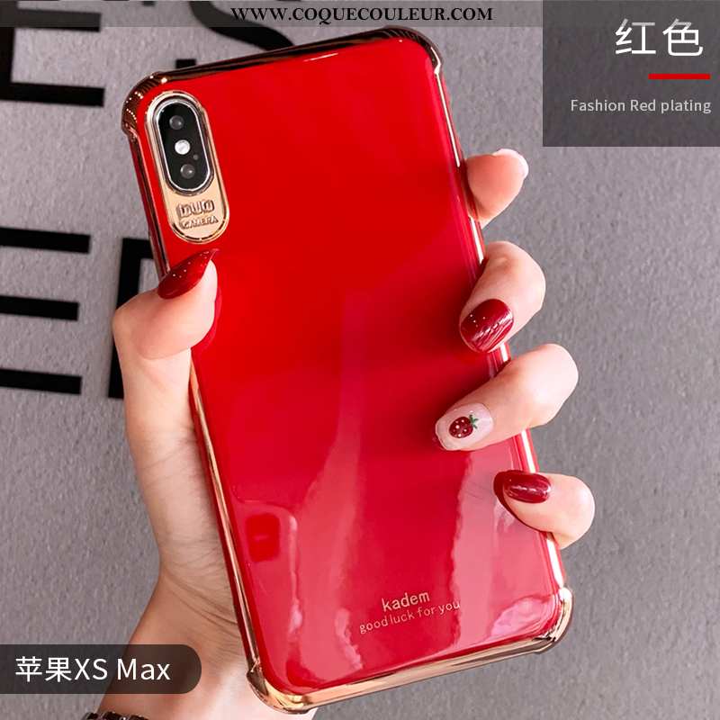 Étui iPhone Xs Max Personnalité Silicone Tendance, Coque iPhone Xs Max Créatif Luxe Verte