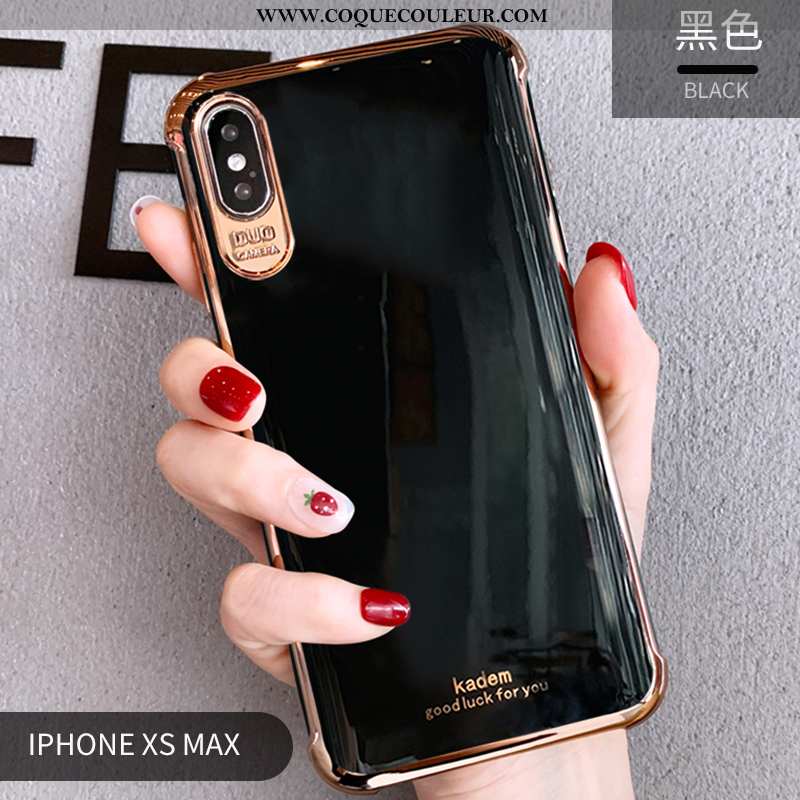 Étui iPhone Xs Max Personnalité Silicone Tendance, Coque iPhone Xs Max Créatif Luxe Verte