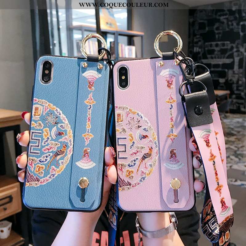 Étui iPhone Xs Max Ornements Suspendus Téléphone Portable Style Chinois, Coque iPhone Xs Max Gaufrag