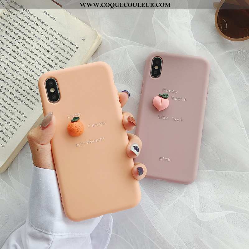 Coque iPhone Xs Silicone Étui Coque, Housse iPhone Xs Tendance Tout Compris Rose