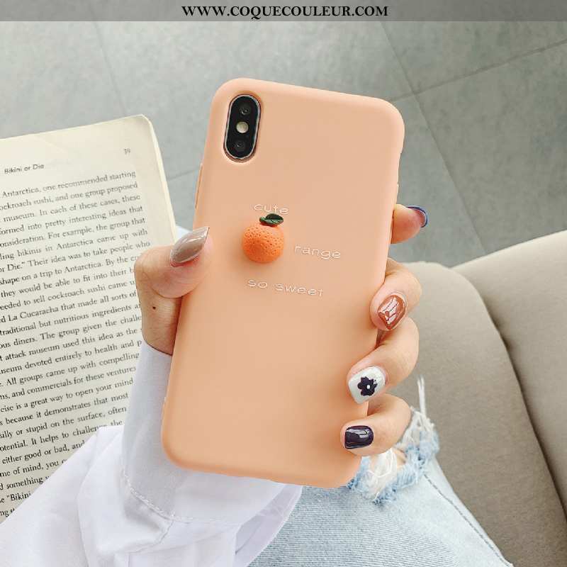 Coque iPhone Xs Silicone Étui Coque, Housse iPhone Xs Tendance Tout Compris Rose