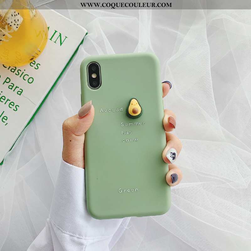 Coque iPhone Xs Silicone Étui Coque, Housse iPhone Xs Tendance Tout Compris Rose