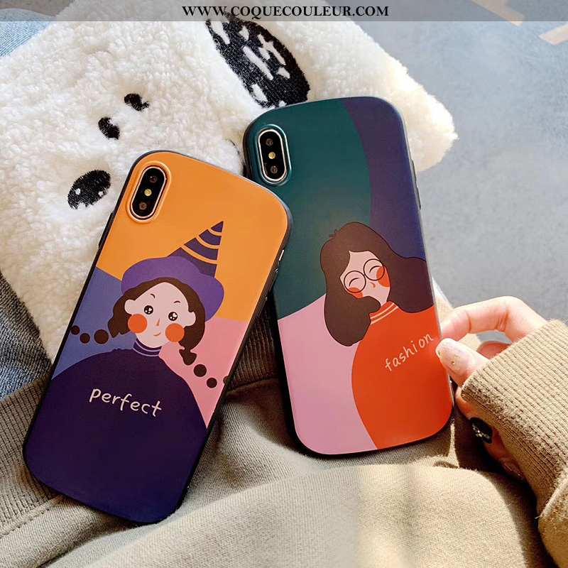 Housse iPhone Xs Charmant Net Rouge Ultra, Étui iPhone Xs Original Ornements Suspendus Jaune