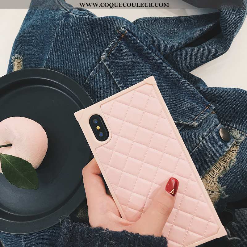 Coque iPhone Xs Silicone Simple Étui, Housse iPhone Xs Protection Cuir Noir