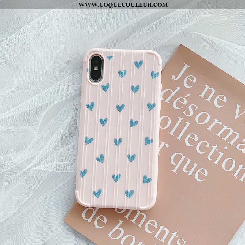 Coque iPhone Xs Protection Couleur Unie, Housse iPhone Xs Tendance Petit Blanche