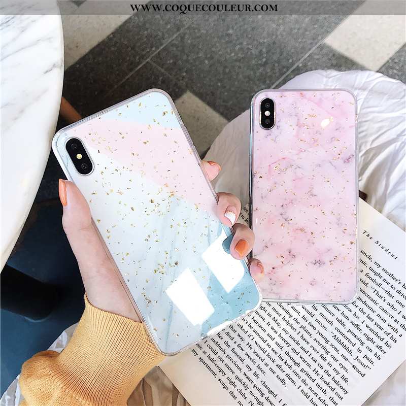 Étui iPhone Xs Tendance Coque Étui, iPhone Xs Protection Créatif Rose