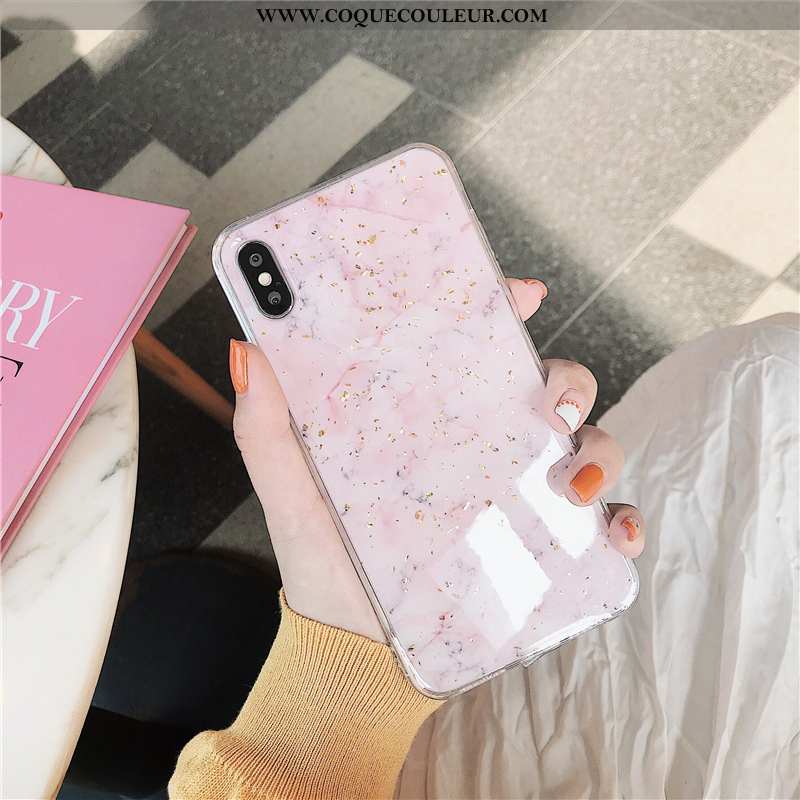 Étui iPhone Xs Tendance Coque Étui, iPhone Xs Protection Créatif Rose