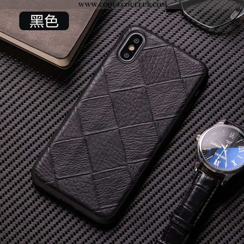 Coque iPhone Xs Ultra Refroidissement Créatif, Housse iPhone Xs Tendance Incassable Noir