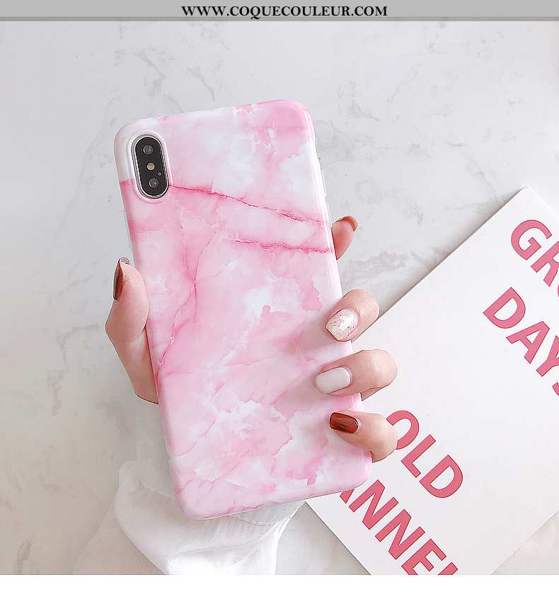 Coque iPhone Xs Protection Téléphone Portable Grand, Housse iPhone Xs Modèle Fleurie Rose