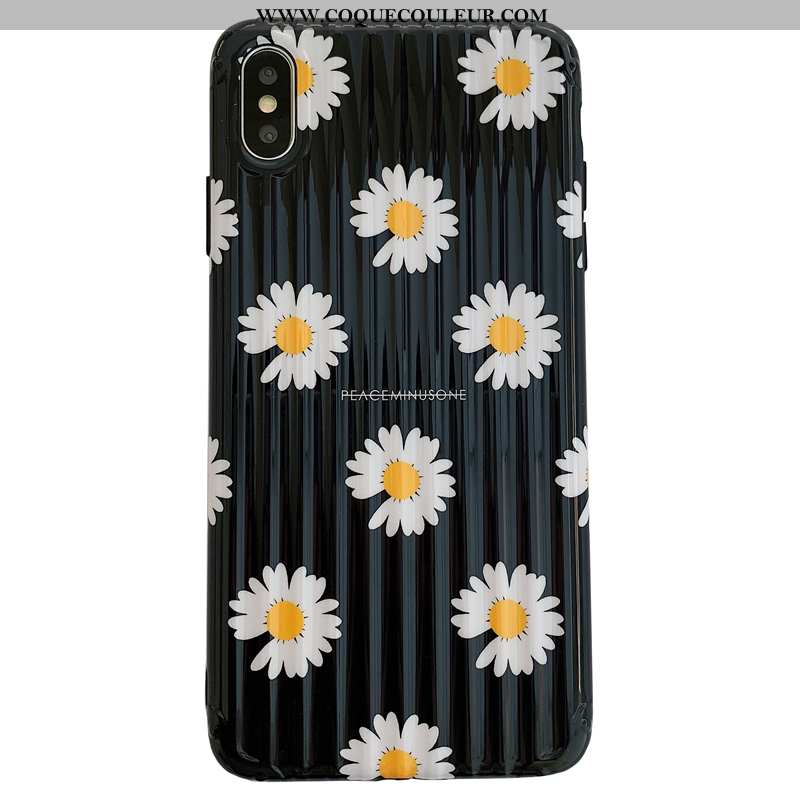 Coque iPhone Xs Personnalité Luxe Tendance, Housse iPhone Xs Créatif Tout Compris Noir