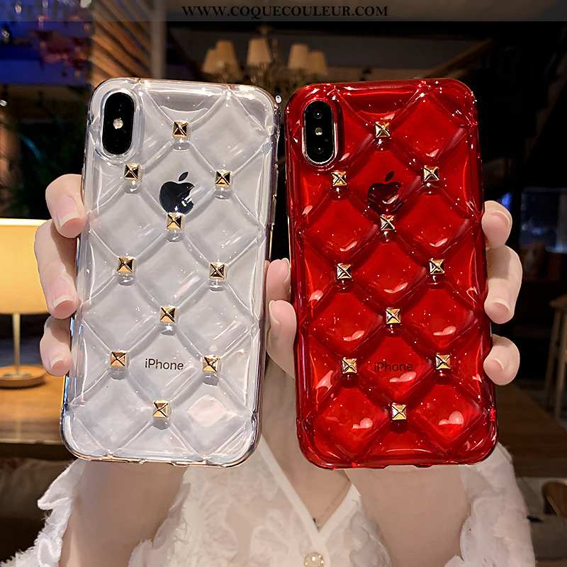 Housse iPhone Xs Tendance Rouge Personnalité, Étui iPhone Xs Fluide Doux Tout Compris