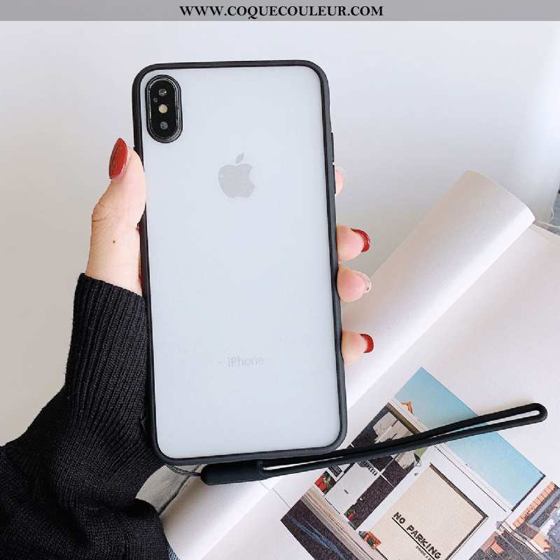 Étui iPhone Xs Légère Border Vert, Coque iPhone Xs Fluide Doux Ornements Suspendus Verte