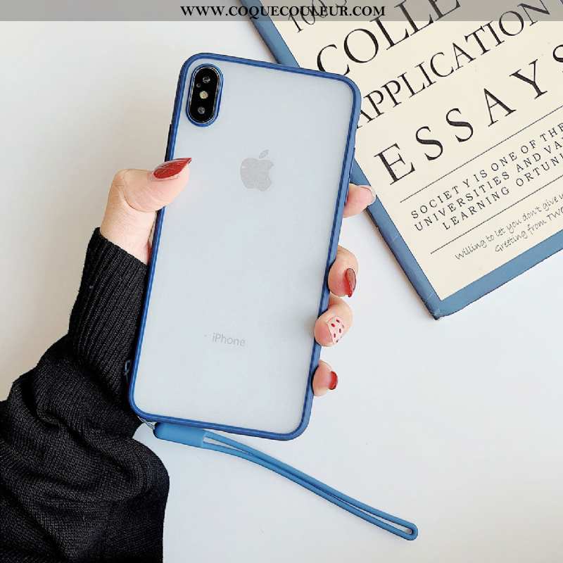 Étui iPhone Xs Légère Border Vert, Coque iPhone Xs Fluide Doux Ornements Suspendus Verte