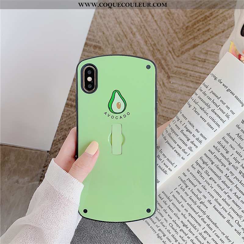 Coque iPhone Xs Créatif Rose Étui, Housse iPhone Xs Fluide Doux Support