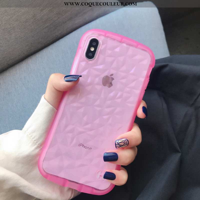 Housse iPhone Xs Créatif Coque Silicone, Étui iPhone Xs Fluide Doux Blanche