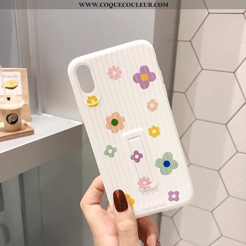 Étui iPhone Xs Ornements Suspendus Cou Suspendu Simple, Coque iPhone Xs Créatif Frais Blanche