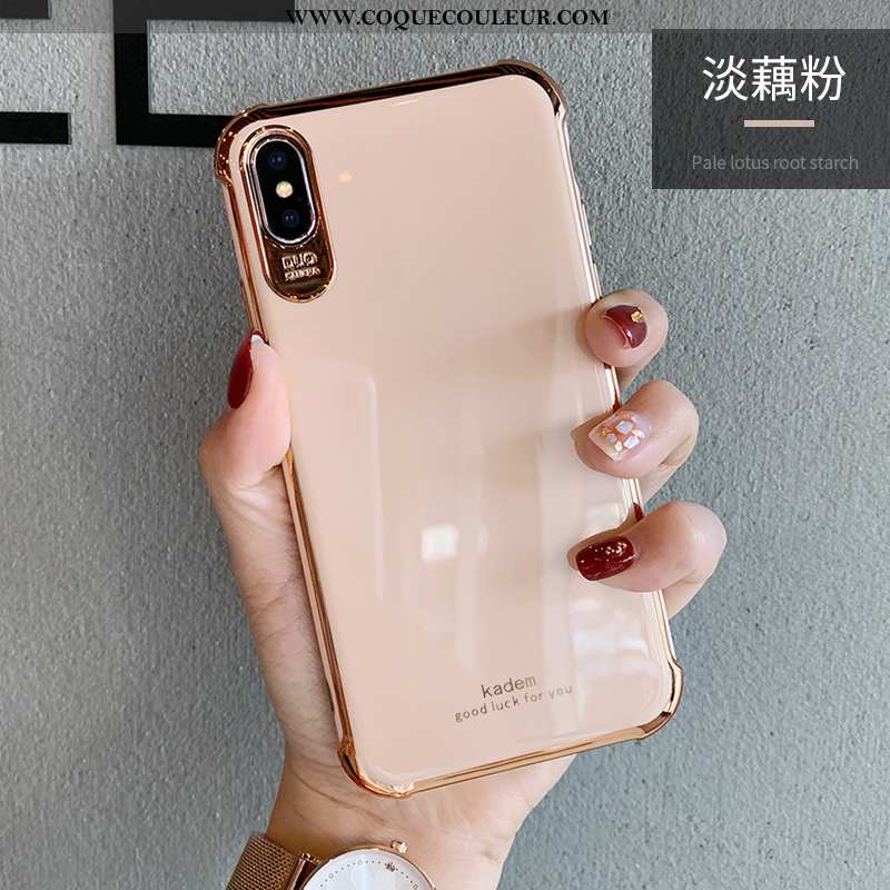 Coque iPhone Xs Tendance Tout Compris Net Rouge, Housse iPhone Xs Silicone Créatif Blanche