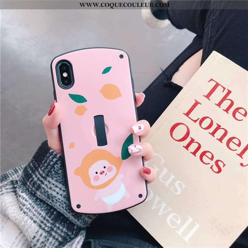 Coque iPhone Xs Tendance Une Agrafe Arc, Housse iPhone Xs Dessin Animé Nouveau Bleu