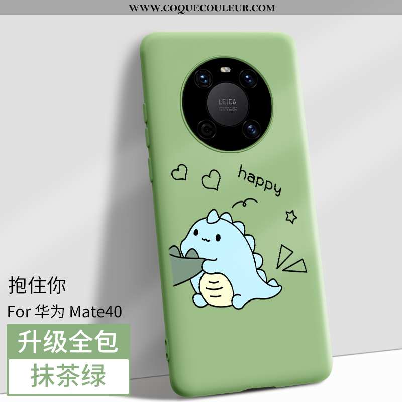 Étui Huawei Mate 40 Fluide Doux Noir Tout Compris, Coque Huawei Mate 40 Dessin Animé Téléphone Porta