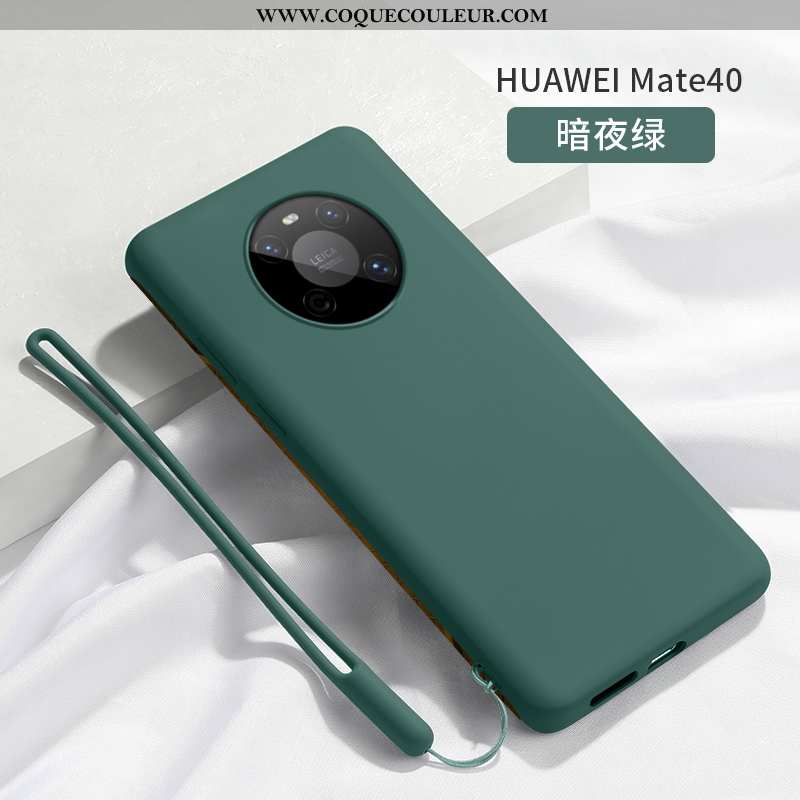 Étui Huawei Mate 40 Légère Ultra Étui, Coque Huawei Mate 40 Silicone Téléphone Portable Verte