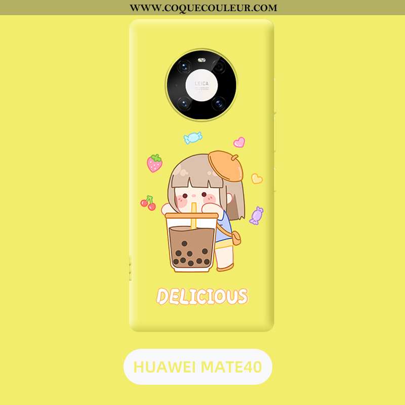 Étui Huawei Mate 40 Légère Rose Luxe, Coque Huawei Mate 40 Silicone Amoureux