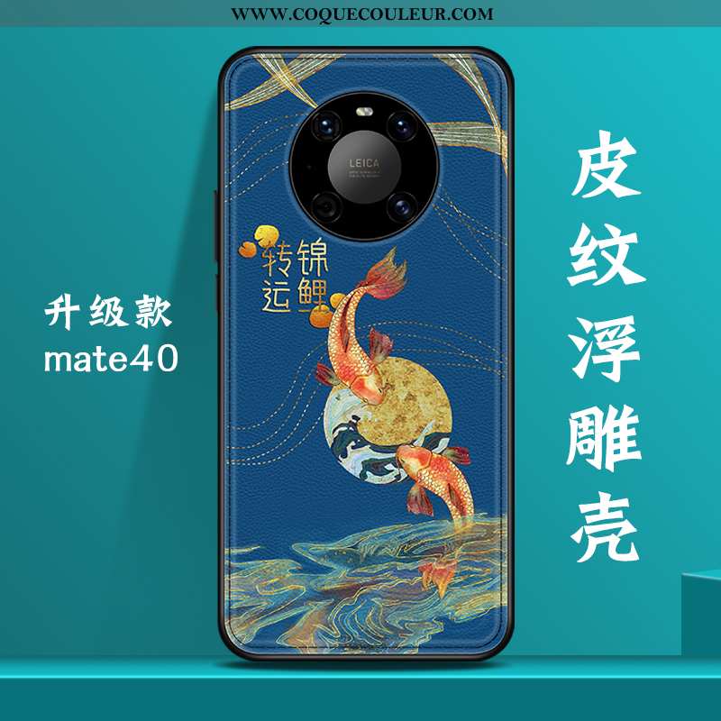 Coque Huawei Mate 40 Personnalité Net Rouge Luxe, Housse Huawei Mate 40 Créatif Nouveau Bleu