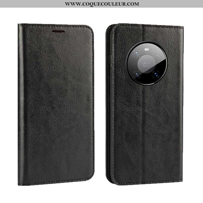 Étui Huawei Mate 40 Pro Luxe Cuir Étui, Coque Huawei Mate 40 Pro Cuir Véritable Qualité Bleu