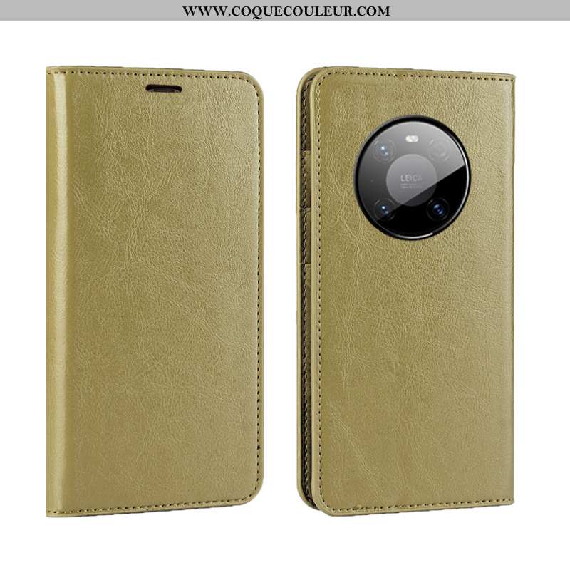 Étui Huawei Mate 40 Pro Luxe Cuir Étui, Coque Huawei Mate 40 Pro Cuir Véritable Qualité Bleu