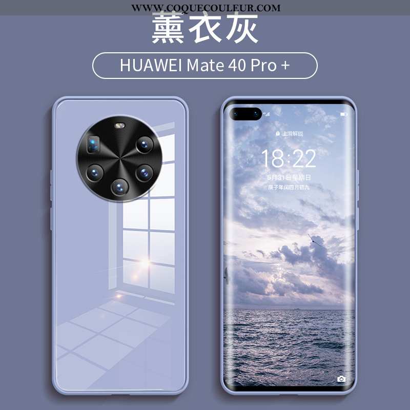 Coque Huawei Mate 40 Pro+ Personnalité Étui, Housse Huawei Mate 40 Pro+ Créatif Silicone Bleu