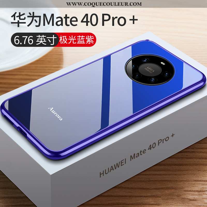 Housse Huawei Mate 40 Pro+ Légère Tendance Ultra, Étui Huawei Mate 40 Pro+ Protection Verre Rouge