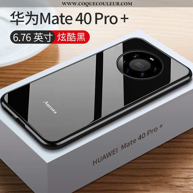 Housse Huawei Mate 40 Pro+ Légère Tendance Ultra, Étui Huawei Mate 40 Pro+ Protection Verre Rouge