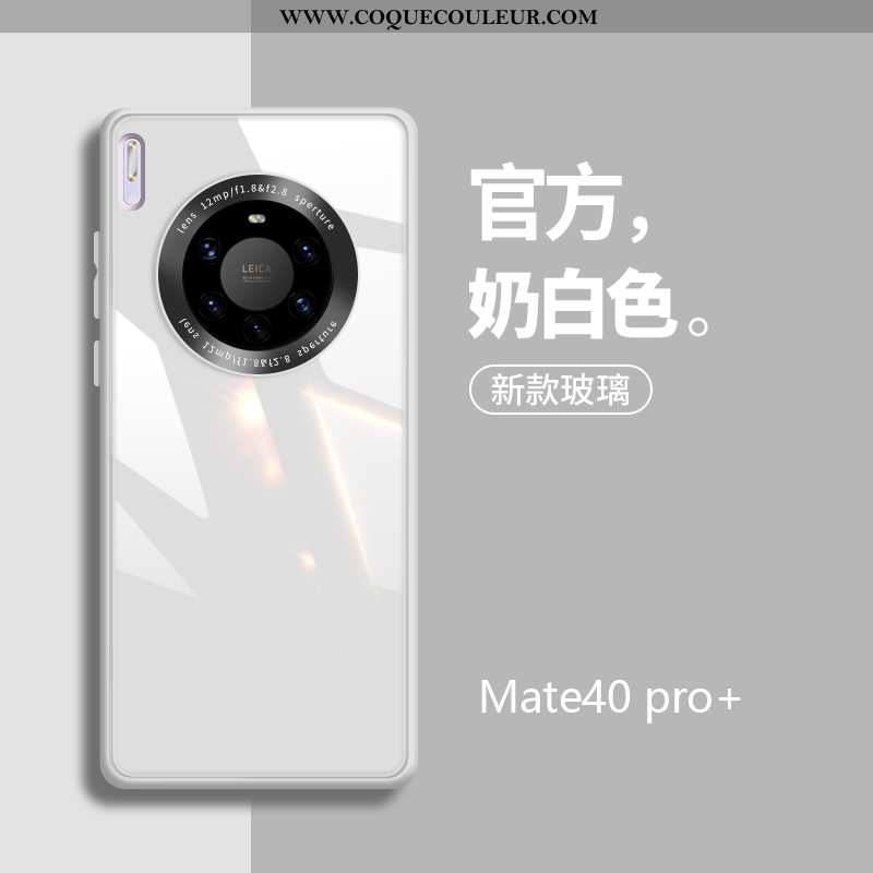 Housse Huawei Mate 40 Pro+ Silicone Tout Compris Coque, Étui Huawei Mate 40 Pro+ Verre Luxe Noir
