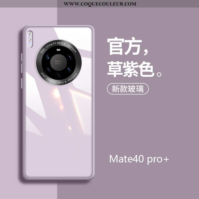 Housse Huawei Mate 40 Pro+ Silicone Tout Compris Coque, Étui Huawei Mate 40 Pro+ Verre Luxe Noir