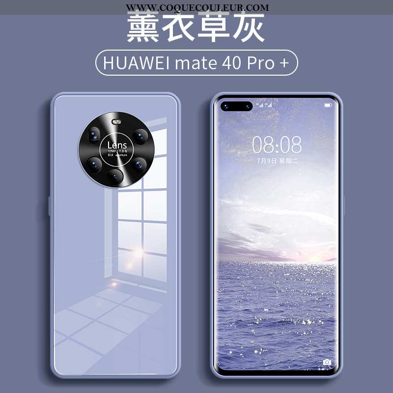 Housse Huawei Mate 40 Pro+ Silicone Tout Compris Coque, Étui Huawei Mate 40 Pro+ Verre Luxe Noir