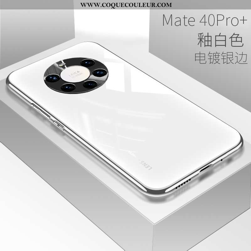 Étui Huawei Mate 40 Pro+ Tendance Blanc Nouveau, Coque Huawei Mate 40 Pro+ Verre Tout Compris Jaune