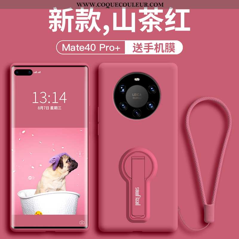 Étui Huawei Mate 40 Pro+ Silicone Fluide Doux Net Rouge, Coque Huawei Mate 40 Pro+ Protection Suppor