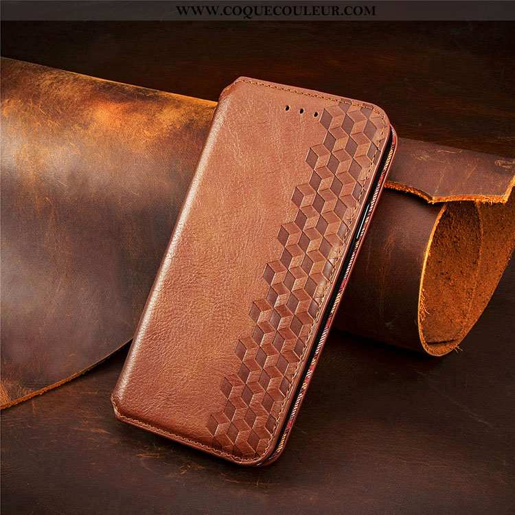 Coque Xiaomi Redmi 9 Cuir Incassable Rouge, Housse Xiaomi Redmi 9 Protection Vin Rouge Bordeaux