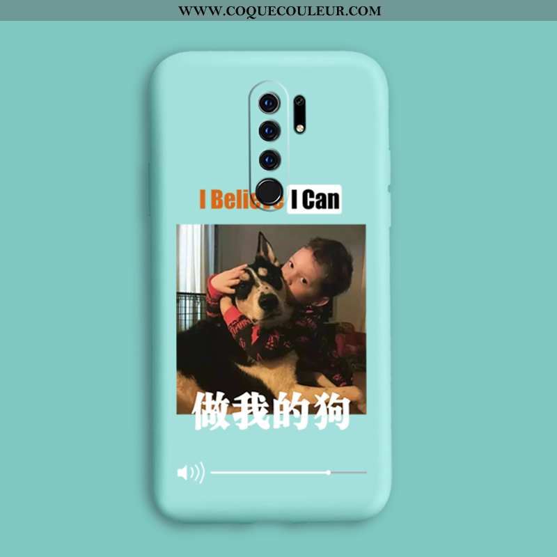 Coque Xiaomi Redmi 9 Fluide Doux Or Protection, Housse Xiaomi Redmi 9 Silicone Petit Bleu