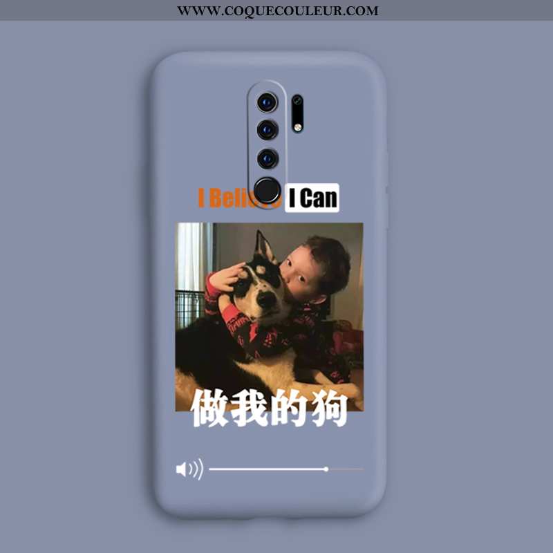 Coque Xiaomi Redmi 9 Fluide Doux Or Protection, Housse Xiaomi Redmi 9 Silicone Petit Bleu